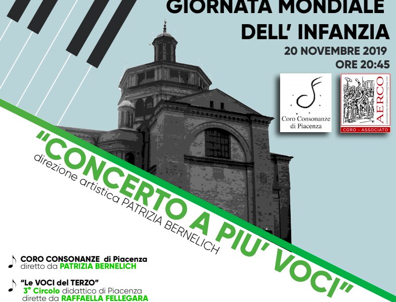 Giornata Mondiale dell'Infanzia, a Piacenza "Concerto a più voci"