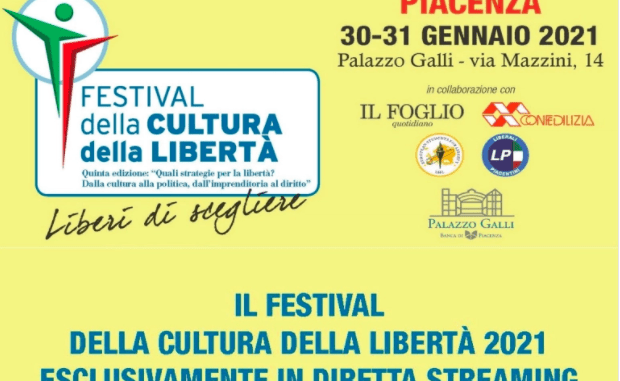 Festival della cultura della libertà 2021 in diretta streaming il 30 e 31 gennaio. Venerdì l'anteprima dell'evento