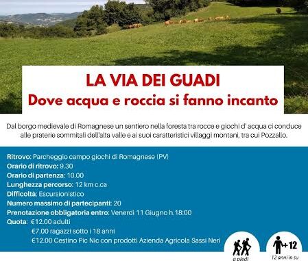 Il 13 giugno, nuova escursione del circuito "Val Tidone Lentamente - Ripartiamo dalla Val Tidone"