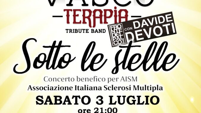 “Vascoterapia”, concerto per Aism il 3 luglio  al parco di Villa Braghieri di Castel San Giovanni