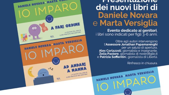 Io Imparo, presentazione della nuova collana di libri a cura di Daniele Novara e Marta Versiglia il 21 settembre a Palazzo Gotico