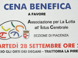 Cena Benefica a favore dell'Associazione per la Lotta all'Ictus Celebrale il 28 settembre. Ospiti I Cani Della Biscia