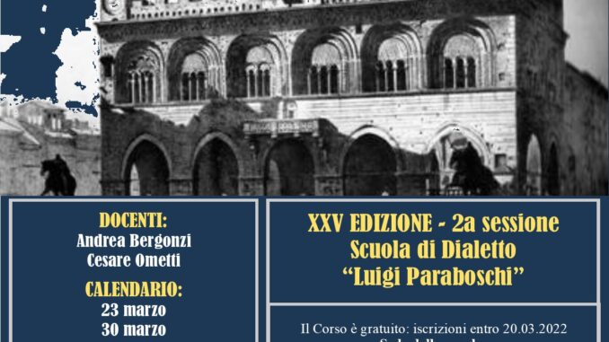 Al via il 23 marzo la Scuola di dialetto piacentino