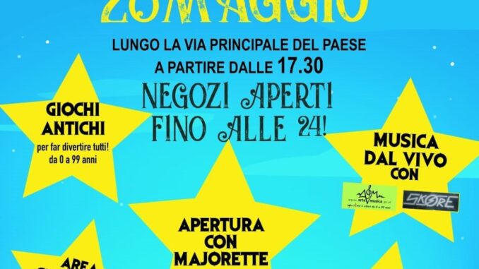 Notte D'estate a Gragnano il 28 maggio lungo la via principale del paese