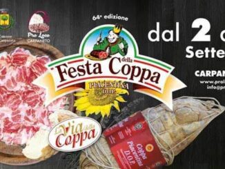 Dopo due anni di stop forzato finalmente si riparte, a 70 anni esatti dalla prima edizione, con la “ 64^ Festa della Coppa Piacentina DOP” che avrà inizio venerdì 2 Settembre e si concluderà con la Grande Tombolata lunedì 5 Settembre. Sarà un'edizione che si propone di far rivivere i fasti di questa storica festa che si vuole riconfermare come una tra le più attese a livello provinciale. Quest’anno la Proloco Carpaneto presenterà a tutti i visitatori la Coppa Piacentina Dop con una vendita diretta della Regina dei prodotti del Consorzio dei salumi tipici piacentini D.O.P. presso lo stand “La Coppa in mostra" in piazza XX Settembre. Ma questa non sarà l'unica novità... Ovviamente la Festa della Coppa è anche una sagra a 360 gradi con tutto quello che una festa di paese deve avere: stand gastronomici, variegata offerta culinaria, musica, spettacoli per tutte le età, negozi aperti, mercatini per grandi e piccini….. a breve il programma completo!