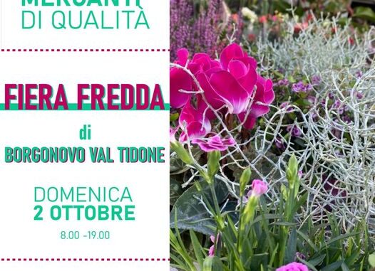 Le proposte d'autunno con i Mercanti di Qualità il 2 ottobre a Borgonovo alla Fiera Fredda