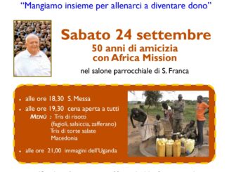 50 anni di Africa Mission e della Parrocchia Santa Franca, Tavolata di Comunità il 24 settembre. Ruspantini: “Un cammino assieme che ha portato fiumi di solidarietà” - AUDIO