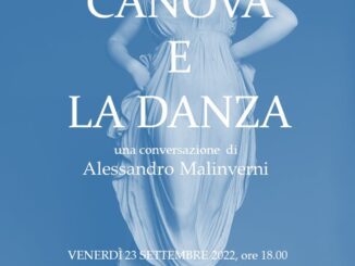 Canova e la danza presso il salone d'onore degli Amici dell'arte il 23 settembre