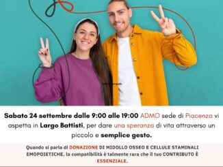 "Non c'è Due senza Te", Admo sede di Piacenza presente in Largo Battisti il 24 settembre