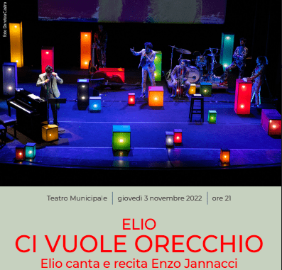 Elio canta e recita Enzo Jannacci al Teatro Municipale di Piacenza il 3 novembre