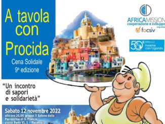 A tavola con Procida, cena solidale il 12 novembre a favore delle attività di Africa Mission: prenotazioni fino all'8 novembre