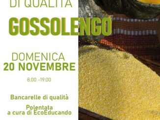 Sapori e colori dell'autunno a Gossolengo il 20 novembre con i Mercanti di Qualità e specialità gastronomiche: castagnata e polentata