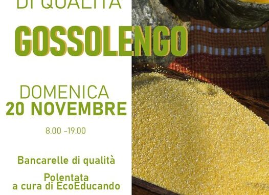 Sapori e colori dell'autunno a Gossolengo il 20 novembre con i Mercanti di Qualità e specialità gastronomiche: castagnata e polentata