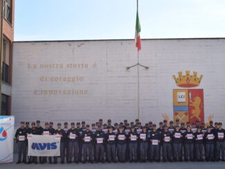 56 allievi del 220° Corso per Agenti della Polizia di Stato frequentatori presso la Scuola di Piacenza, hanno aderito alla sensibilizzazione posta in essere e sono divenuti donatori