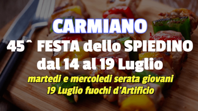 Ritorna a Carmiano la Sagra dello Spiedino