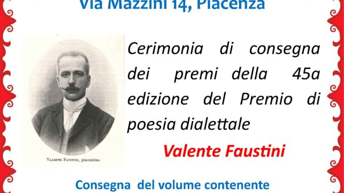 45a edizione del Premio di poesia dialettale “Valente Faustini”