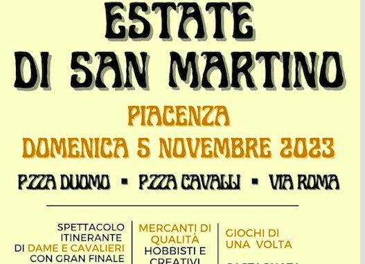 Estate di San Martino nel centro di Piacenza