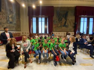 Studenti piacentini e Daniela Aschieri a Montecitorio