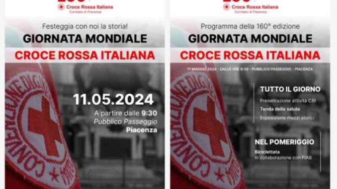 Giornata mondiale della Croce Rossa 11 maggio Piacenza