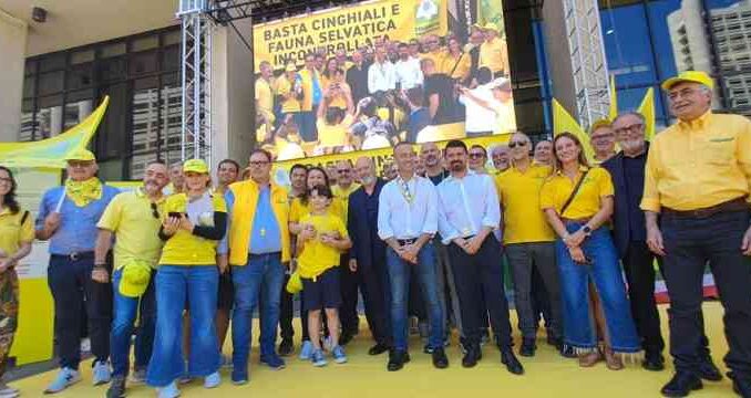 Cinghiali 500 piacentini alla mobilitazione di Bologna