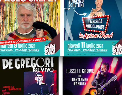 Piacenza Summer Cult 2024 Schettini De Gregori Crowe Crepet