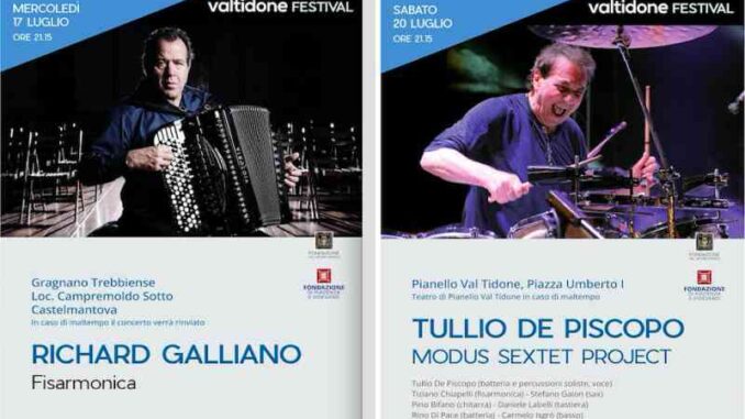 Richard Galliano e Tullio De Piscopo al Val Tidone Festival