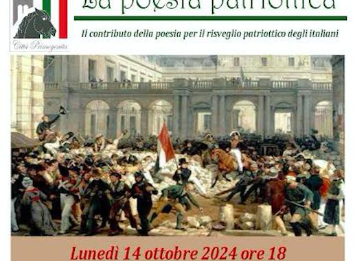 "La poesia patriottica", incontro al PalabancaEventi il 14 ottobre