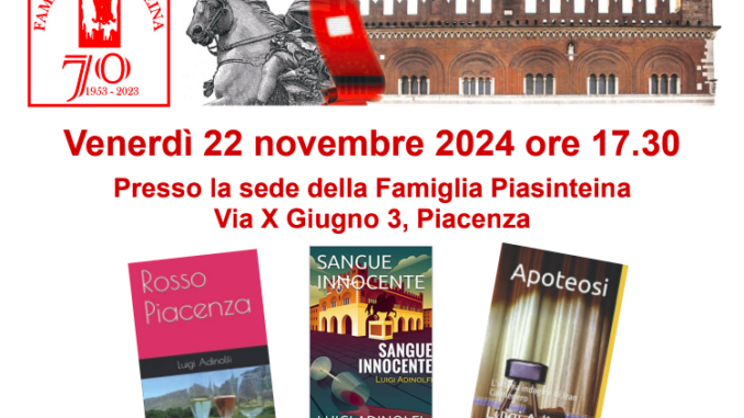 Presentazione della Trilogia di Luigi Adinolfi il 22 novembre